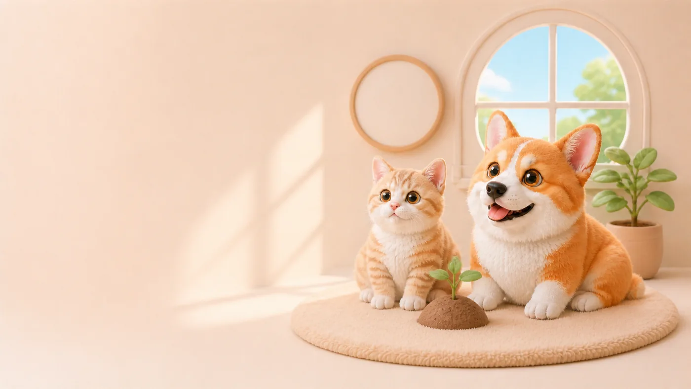 猫狗与成长小树
