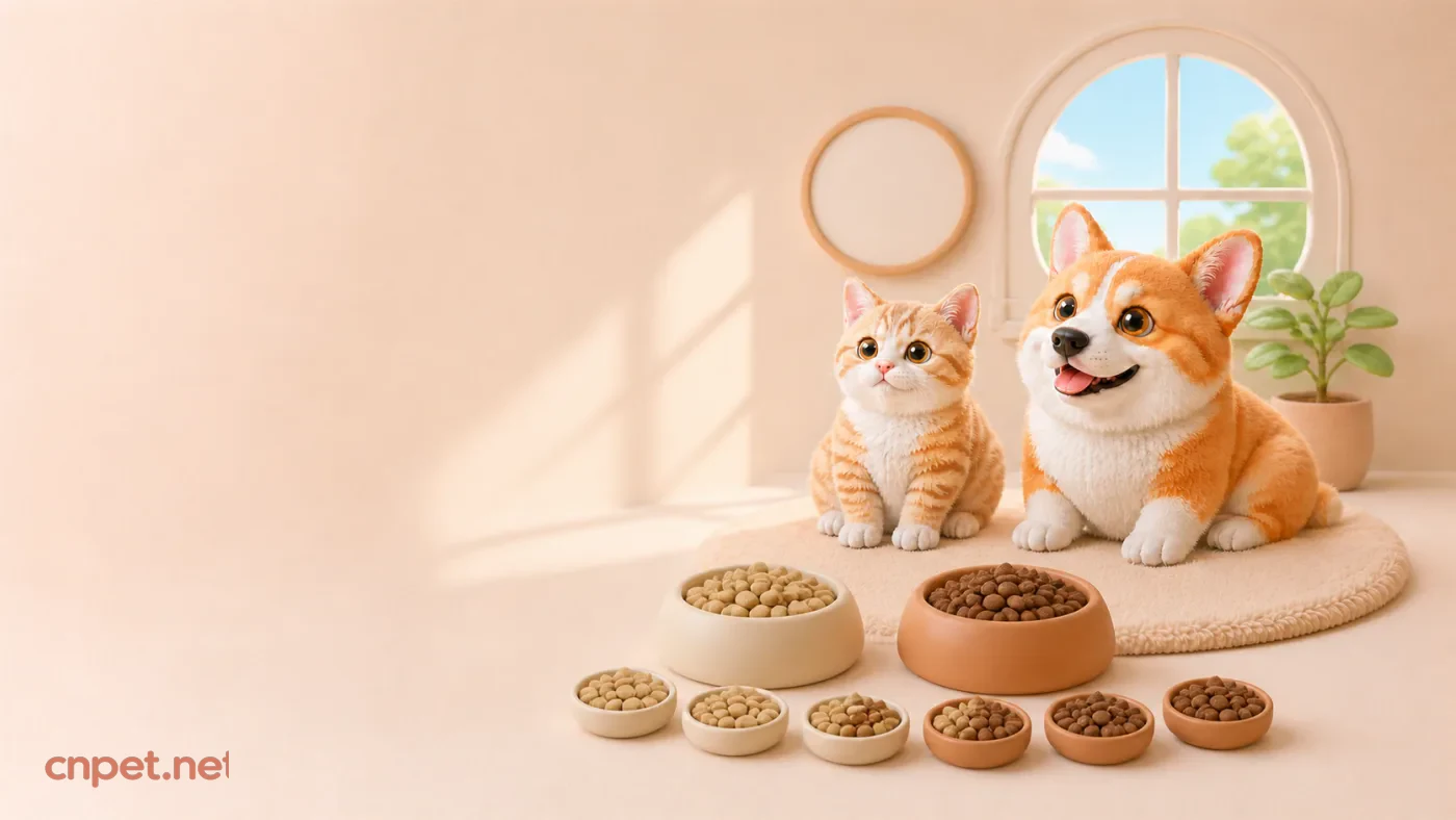猫狗与逐步换粮的小碗